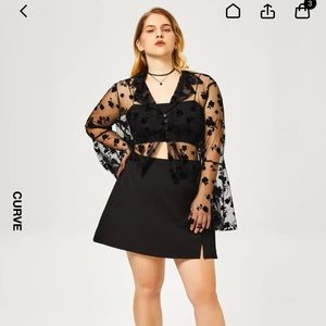 Cider High Waist Slit Mini Skirt